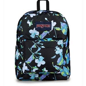 NEW JanSport Beyond Pack LARGE Backpack Punk Petals BLACK BLUE PURPLE FLORAL